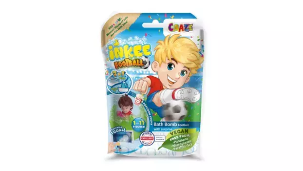 Craze Футбольная бомбочка для ванны INKEE с сюрпризом 1 из 11 фигурок футболистов