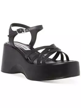 Crazy 30 женские босоножки на танкетке с пряжками крест-накрест Steve Madden, черный