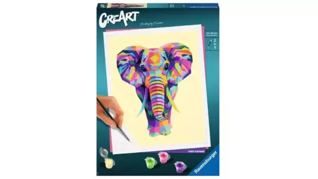 Creart funky elephant картина по номерам для взрослых Ravensburger Beschftigung