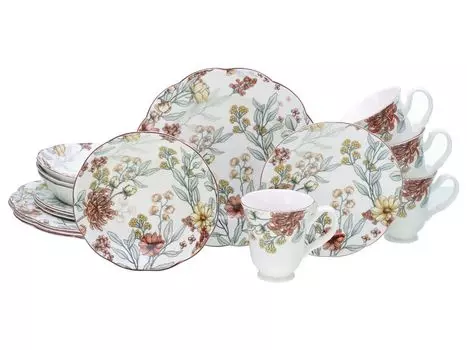 CreaTable, 16926, Fiore Colorful, комбинированный сервиз, 16 предметов, керамика, мультиколор