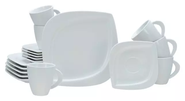 CreaTable, 18530, Melbourne Cream, сервиз кофейный 18 предметов, фарфор, бежевый