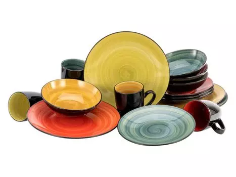 CreaTable, 20210, Самоа Colorful, комбинированный сервиз, 16 предметов, керамика, мультиколор