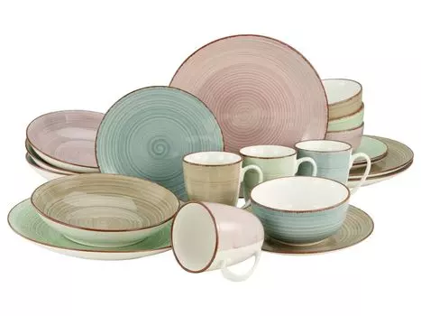 CreaTable, 22583, Samba Colorful, комбинированный сервиз, 20 предметов, фарфор, мультиколор