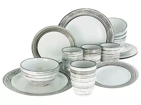 CreaTable, 23610, La Gomera Blanca, комбинированный сервиз, 16 предметов, керамогранит, белый