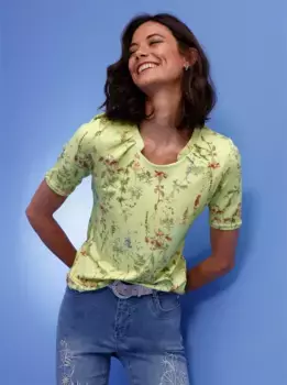 CREATION L PREMIUM рубашка с принтом "Рубашка из лиоцелла", фисташковый