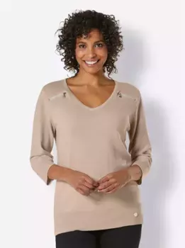 CREATION L PREMIUM шерстяной свитер "кашемир-мериносовый свитер", слоновая кость