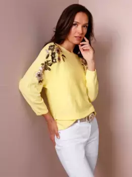 CREATION L PREMIUM вязаный свитер "Свитер из модала", цвет Zitrone