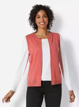 CREATION L PREMIUM вязаный жилет, коралловый