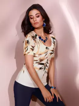 Creation L свитер с короткими рукавами "Пуловер", синий