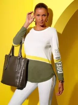 Creation L свитер с круглым вырезом "длинный свитер", хаки