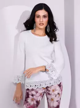 Creation L свитер с круглым вырезом "Пуловер", белый