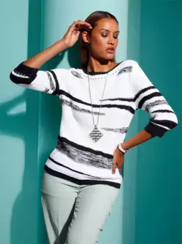 Creation L Свитер с рукавами 3/4 "Пуловер", черный