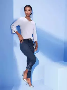 Creation L Свитер с рукавами 3/4 "Пуловер", белый