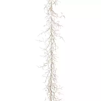 Creativ deco зимнее искусственное растение "Новогоднее украшение, Рождественская гирлянда", гирлянда, цвет шампанского, длина 184 см, цвет champagner