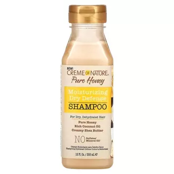 Creme Of Nature Pure Honey Увлажняющий сухой защитный шампунь для сухих обезвоженных волос, 12 жидких унций (355 мл)