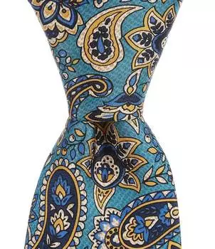 Cremieux Paisley Print 3 1/4Шелковый галстук, зеленый