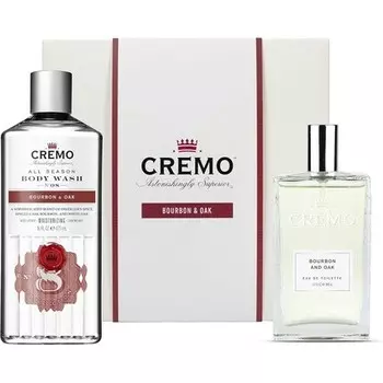 Cremo Bourbon & Oak Gift Set for Men - Eau de Toilette 100ml + Body Wash 473ml