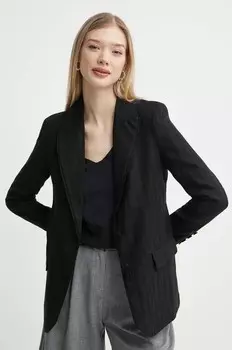 CRESTONE пиджак из смесового льна Desigual, черный