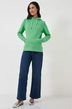 Crew Clothes однотонная хлопковая толстовка с капюшоном обычного размера Crew Clothing Company, зеленый