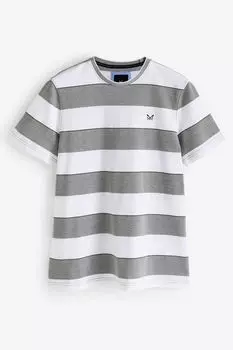 Crew Clothing Оксфордская пряжа футболка пике в полоску с краской Crew Clothing Company, зеленый