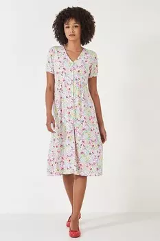 Crew Clothing Трикотажное платье Kiki с короткими рукавами Crew Clothing Company, белый