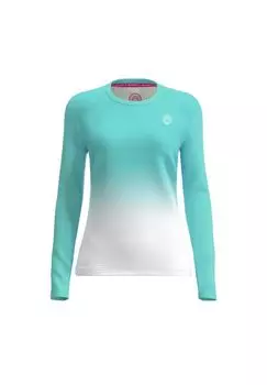 Crew Gradiant Longsleeve - неоновый зеленый, белый BIDI BADU, цвет Aqua