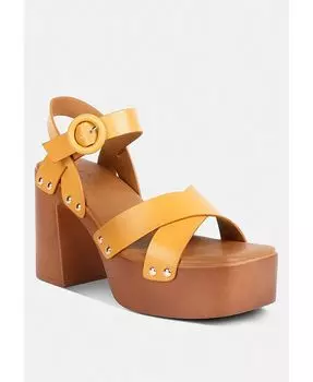 CRISTINA Женские туфли на каблуке, украшенные перекрестными ремешками Rag & Co, цвет Light tan