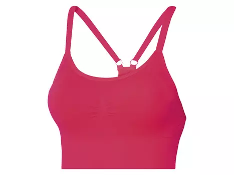 Crivit Бюстье спортивное бесшовное, среднего уровня, с моделирующим эффектом, красный