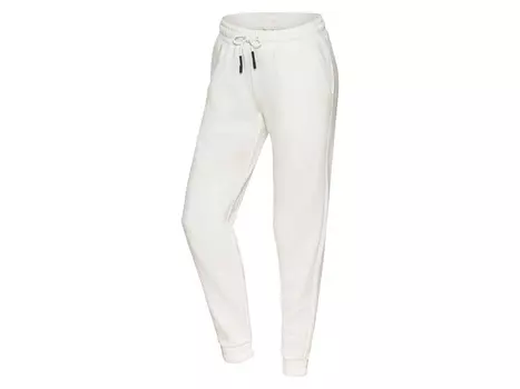 Crivit женские спортивные брюки в рубчик с манжетами, кремовый