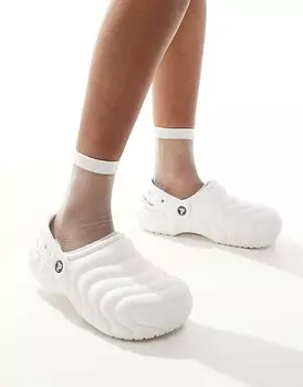 Crocs – Classic – Белые сабо на подкладке унисекс