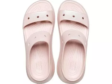 Crocs Classic Crush 208602-6TY мужские сандалии Pink Clay Simmer Slip-on CRO102