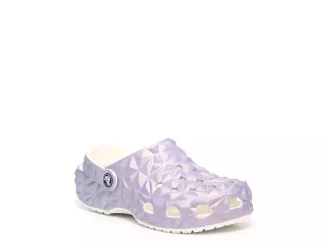 Crocs Classic Iridescent Geo Clog - детские, фиолетовые