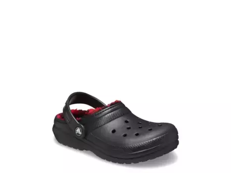 Crocs Classic Lined Buff Check Clog - детские, черные