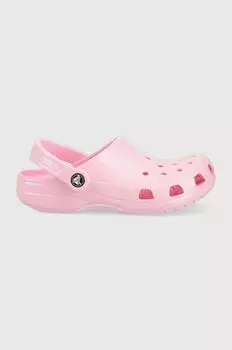 Crocs Детские тапочки CLASSIC GLITTER CLOG, розовый