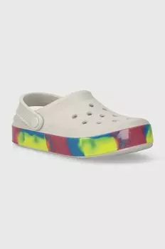 Crocs Детские тапочки OFF COURT GLITTER BAND CLOG, серый