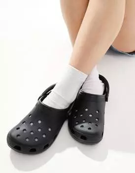 Crocs — классические сабо унисекс черного цвета