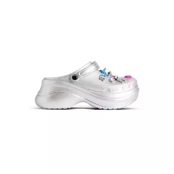 Crocs Мюли Jibbitz BALENCIAGA, серебряный