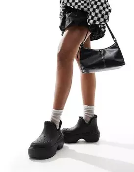 Crocs – Stomp – Черные короткие ботильоны на подкладке