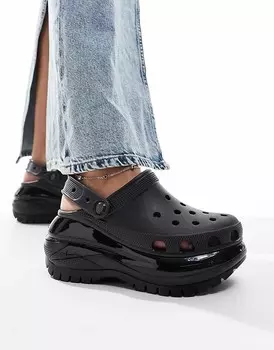 Crocs Unisex – Mega Crush – Черные сабо