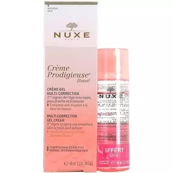 Crёme Prodigieuse Boost Мультикорректирующий гель-крем 40мл с успокаивающей мицеллярной водой «Очень розовая» 3в1 40мл, Nuxe