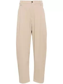 Croquis брюки чинос со складками, коричневый