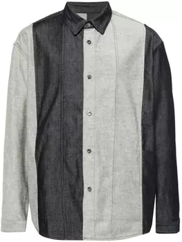 CROQUIS рубашка свободного кроя в стиле колор-блок с длинными рукавами, синий