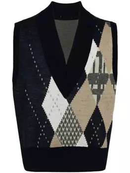 CROQUIS вязаный жилет, синий