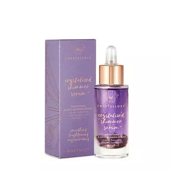 Crystallove, Crystalized Amethyst Shimmer Serum, Разглаживающая сыворотка, уменьшающая несовершенства кожи, 30 мл