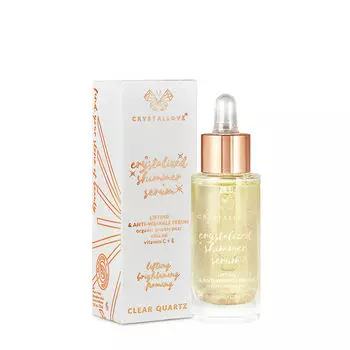 Crystallove Crystalized Сыворотка для лица Clear Quartz Shimmer с горным хрусталем и опунцией, 30 мл