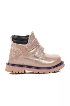 Ctaye-B Пудрово-черные девичьи сапоги с флисовой подкладкой Ayakmod