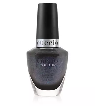 Cuccio, 1230 Черный лак для ногтей Night с радужными блестками, 13 мл, Cover Me Up!