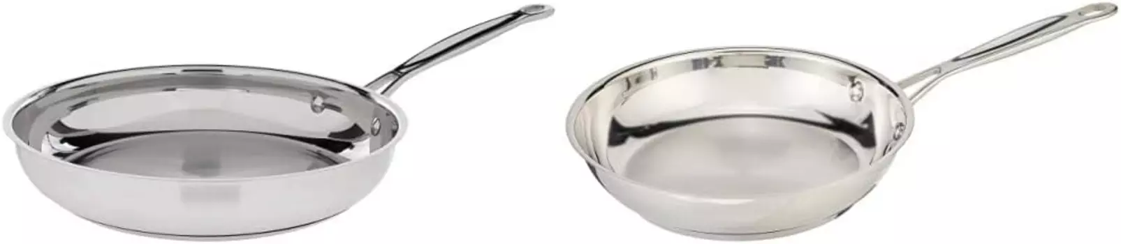 Cuisinart 722-24 Коллекция классической посуды Chef's 722-24 из нержавеющей стали, открытая сковорода и Коллекция посуды Chef's Classic из нержавеющей стали диаметром 8 дюймов 722-20, открытая сковорода 8 дюймов, Silver