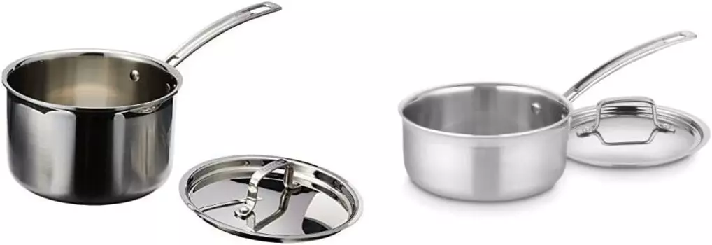 Cuisinart Multi Clad Pro Кастрюля из нержавеющей стали на 3 литра с крышкой и Multi Clad Pro Кастрюля из нержавеющей стали на 1-1/2 литра с крышкой, Stainless Steel