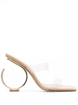 Cult Gaia босоножки на скульптурном каблуке, белый